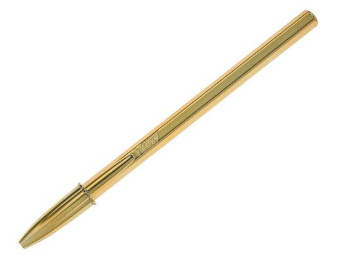Esferografica bic cristal celebration ouro tinta azul unidade , Bic , 77722 , 3086123356054